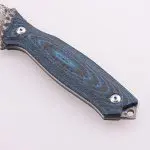 Coltello fisso OEM 9Cr18MoV Damasco lama G10 con manico intarsiato in fibra di carbonio DJ-2503