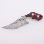 OEM fixed knife 9Cr18MoV Damascus blade double G10 handle orihinal na disenyo DJ-2506A1