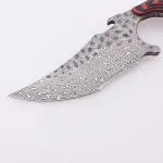 OEM fixed knife 9Cr18MoV Damascus blade double G10 handle orihinal na disenyo DJ-2506A1