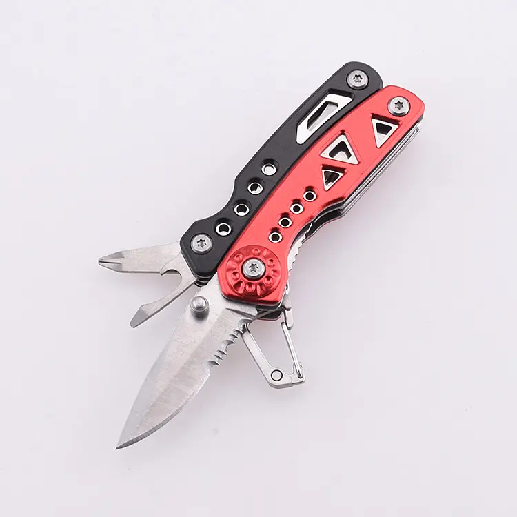 OEM multi-plier 8 in 1 functions small portable tool anodized aluminum handle YX-2060A 01
