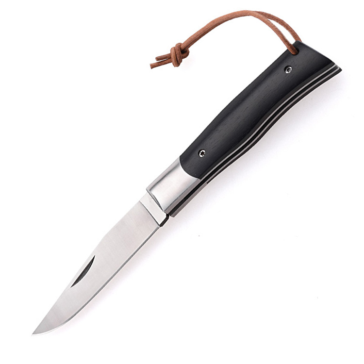 Складной карманный нож OEM 7Cr13MoV с лезвием из черного дерева и ручкой GC-1710BW