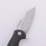 Shieldon Folding Pocket Knife 9Cr18Mov 67-Layer Damascus Steel Blade G10 + Carbon Fiber Handle 7093D