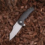 Shieldon Folding Pocket Knife 9Cr18Mov 67-Layer Damascus Steel Blade G10 + Carbon Fiber Handle 7093D