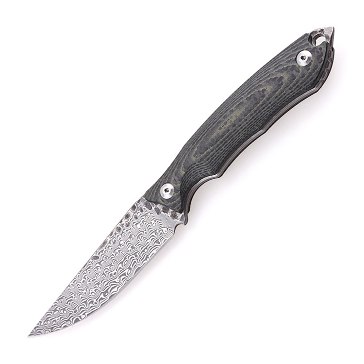 OEM Product Fixed Blade Knife Damascus Blade G10 Handle DJ-2502