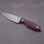 Cuchillo fijo OEM Hoja de Damasco Mango G10 DJ-2510