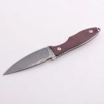 Cuchillo fijo OEM Hoja de Damasco Mango G10 DJ-2510