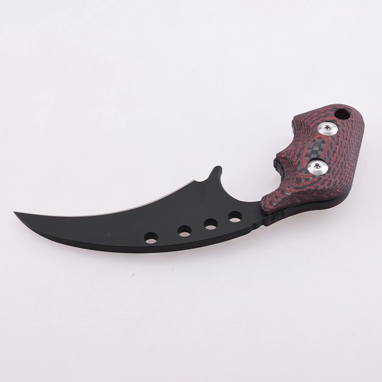 Producto OEM Cuchillo de hoja fija Mango G10 Hoja D2 DJ-2509A2