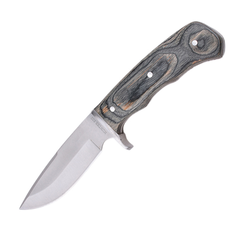 Couteau de chasse fixe OEM 3Cr13 Manche en bois de couleur de lame JM-1029