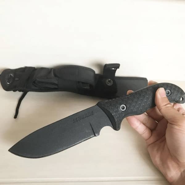  S.S. Fixed Knives Survival Steel - Cuchillo de machete táctico  de hoja fija de supervivencia negra para supervivencia : Herramientas y  Mejoras del Hogar