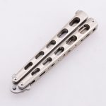 OEM EDC butterfly knife stainless steel silver color large size colorful JLD-C-28C 01