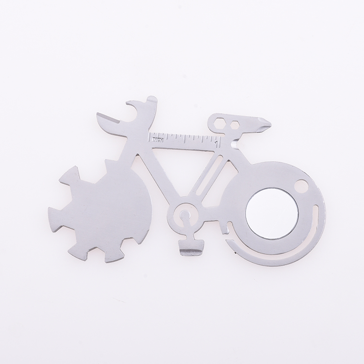 Wholesale EDC 9 in 1 multi functions bicycle feature portable daily decoration keyring JQ-0301 06