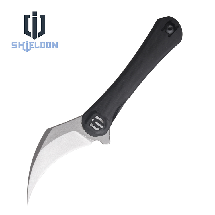 Нож Shieldon EDC, DC01A Scythe, лезвие 154CM, рукоять из G10 и Micarta, гнездовой замок liner, дизайн DC Blades (США)