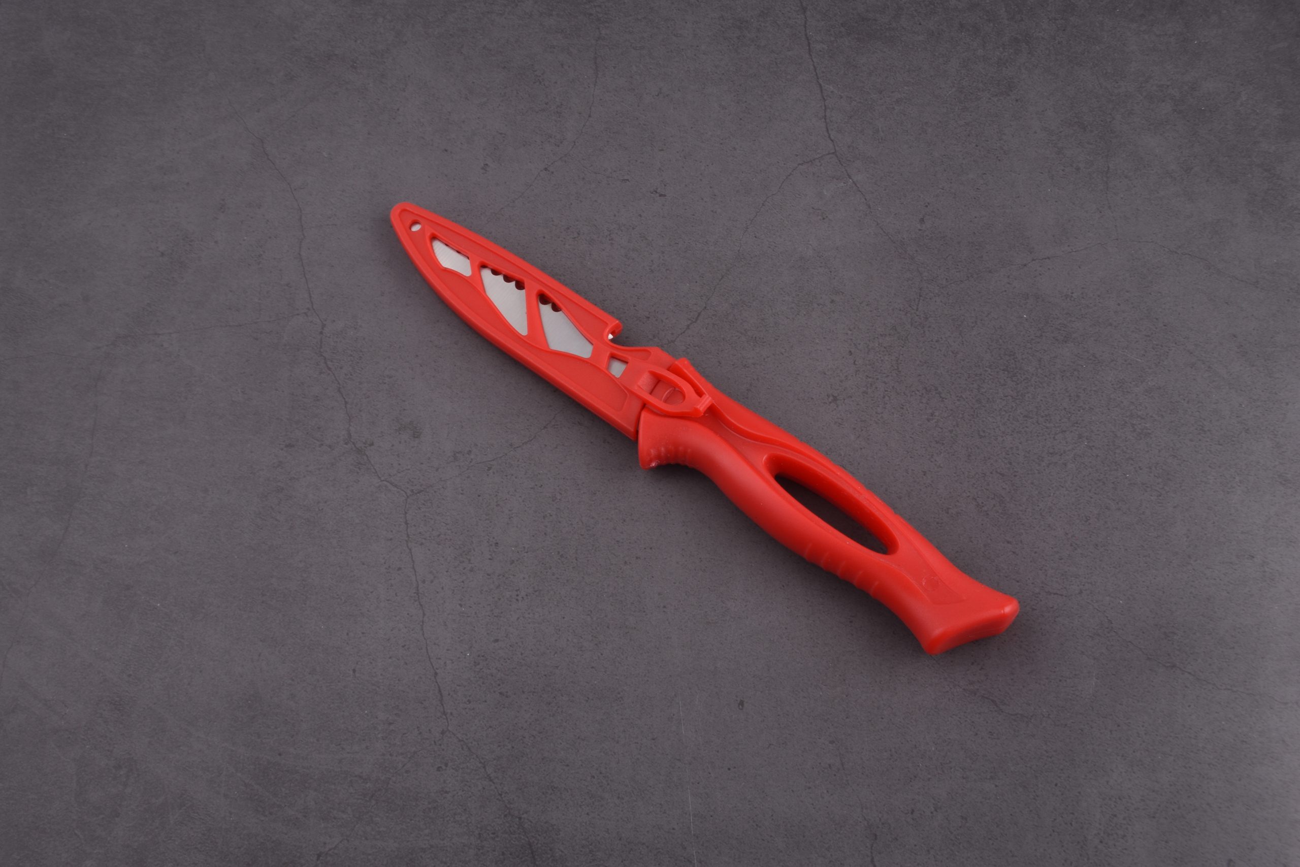 OEM Fixed Fishing Knife 3Cr13 Blade PP Handle with PP sheath red FX-22652 03