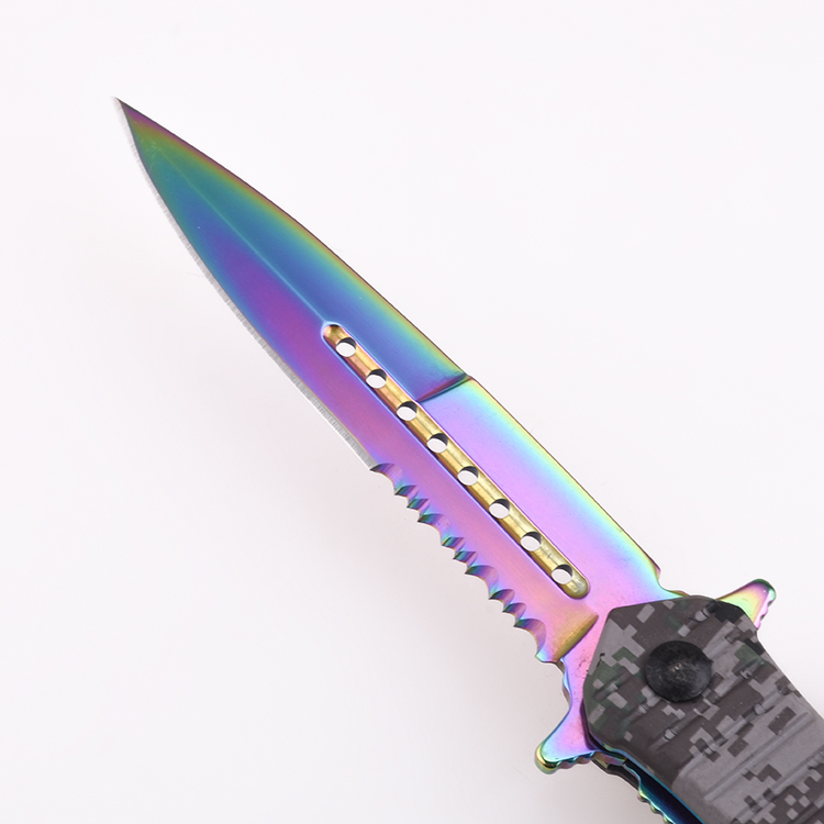 Cuchillo plegable para electricista, multicolor