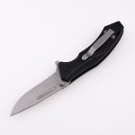 OEM folding knives 5Cr satin blade anodized aluminum handle steel ball bearing fast open LS-2568