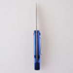 OEM Folding knives blue coating stainless steel + PP handle serrated blade lockback HF-KS19