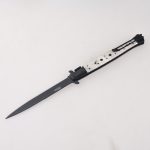 OEM folding knives long black blade crystal acrylic handle switchblade automatic open FR-0511