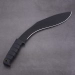 YML-BKUK patte de gros chien Kukri machette poignée noire en caoutchouc utilisation de survie