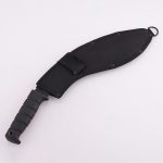 YML-BKUK patte de gros chien Kukri machette poignée noire en caoutchouc utilisation de survie