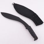 YML-BKUK patte de gros chien Kukri machette poignée noire en caoutchouc utilisation de survie