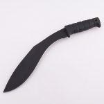 YML-BKUK patte de gros chien Kukri machette poignée noire en caoutchouc utilisation de survie