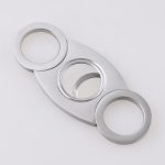 Cigar cutter stainless steel satin handle 420J2 blade stock XJ-1015 s02