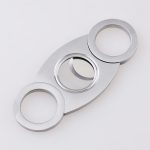 Cigar cutter stainless steel satin handle 420J2 blade stock XJ-1015 s04