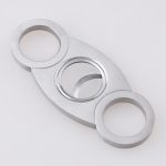 Cigar cutter steel satin handle 420J2 blade spot stock XJ-1014 s02