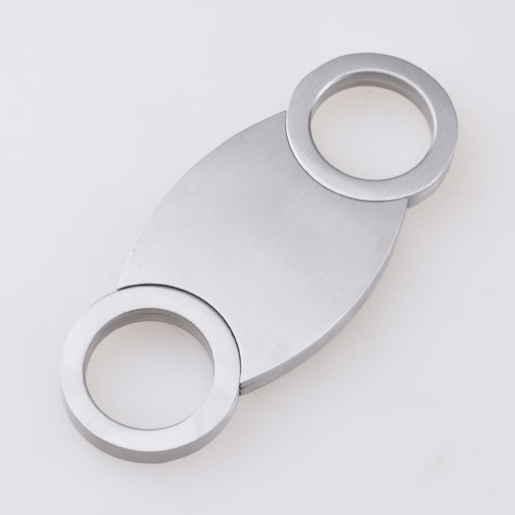 Cigar cutter steel satin handle 420J2 blade spot stock XJ-1014 s04