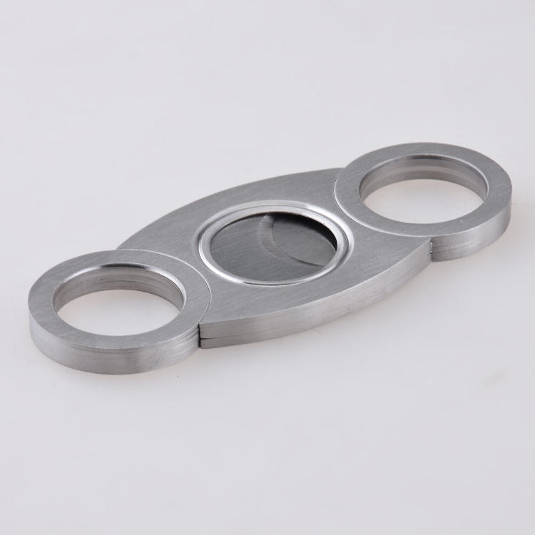 Cigar cutter steel satin handle 420J2 blade spot stock XJ-1014 s06