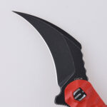 DC01D Scythe 154CM blackwash red G10 s04