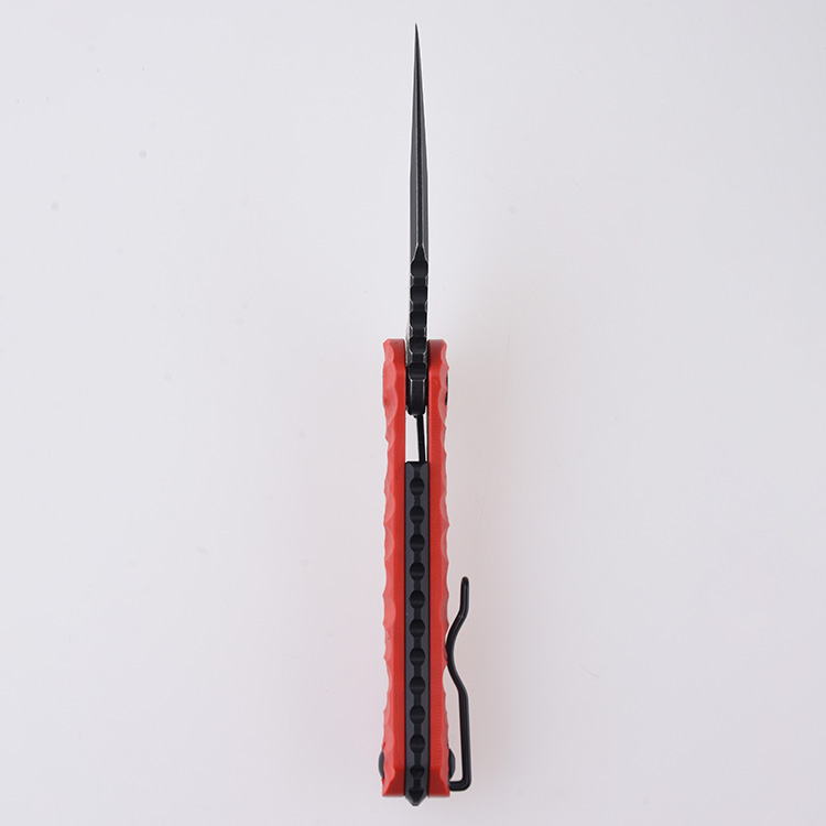 DC01D Scythe 154CM blackwash red G10 s05