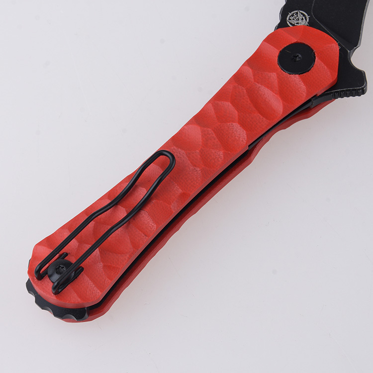 DC01D Scythe 154CM blackwash red G10 s06