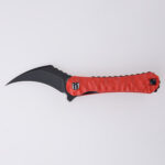 DC01D Scythe 154CM blackwash red G10 s08