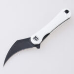 DC01I Scythe 154CM black titanium coating white G10 s02