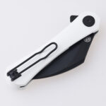 DC01I Scythe 154CM black titanium coating white G10 s11