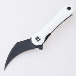 DC01M Scythe 154CM black titanium coating white G10 s02