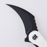 DC01M Scythe 154CM black titanium coating white G10 s04