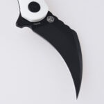 DC01M Scythe 154CM black titanium coating white G10 s07