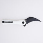 DC01M Scythe 154CM black titanium coating white G10 s09