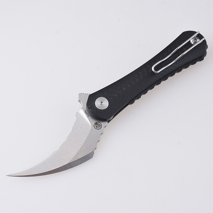 DC01N Scythe 154CM serrated stonewash carbon fiber s03