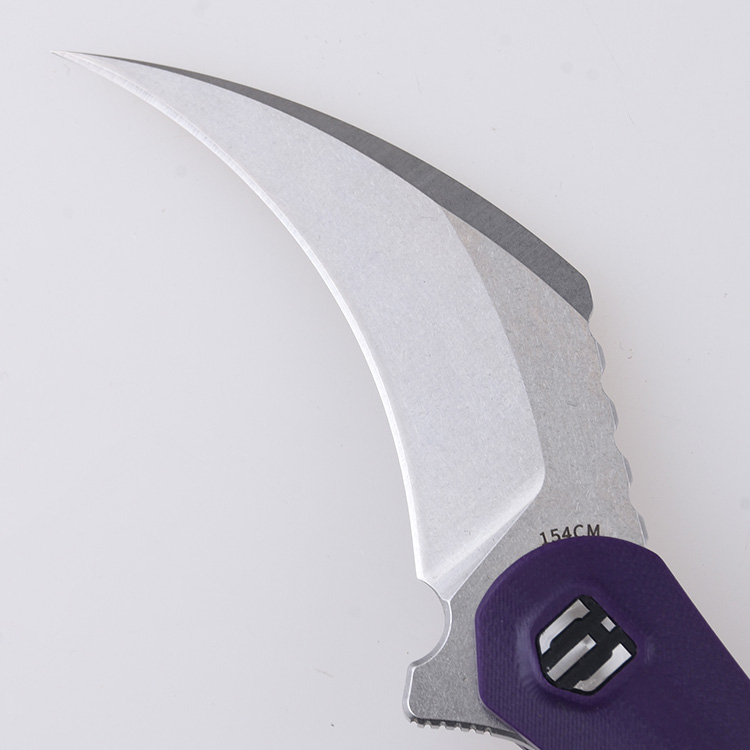 DC01O Scythe 154CM stonewash purple G10 unisex s04