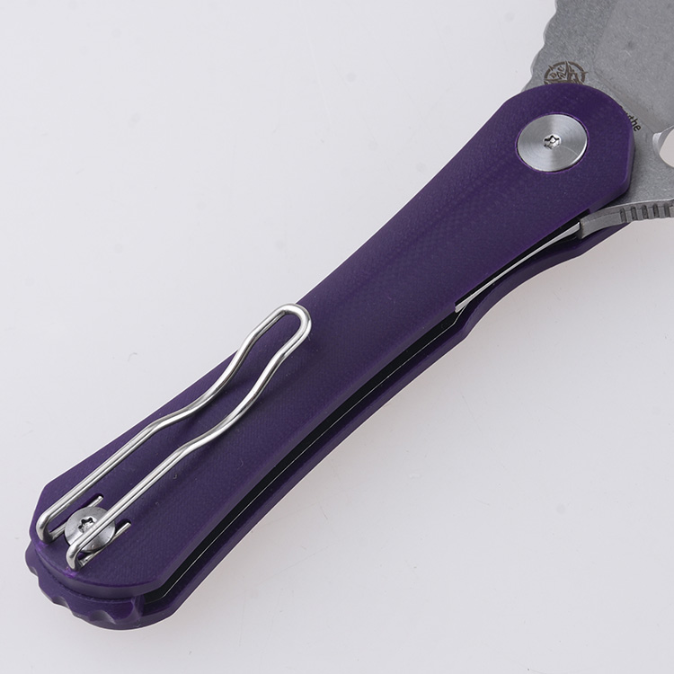 DC01O Scythe 154CM stonewash purple G10 unisex s05