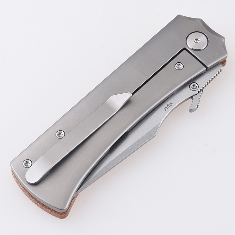 MC01A Shieldon Val S35VN Micarta titanium wave opener s11