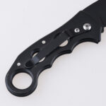 XH-2503 folding knife hawkbill karambit style blade ring s06