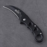 XH-2503 folding knife hawkbill karambit style blade ring s11