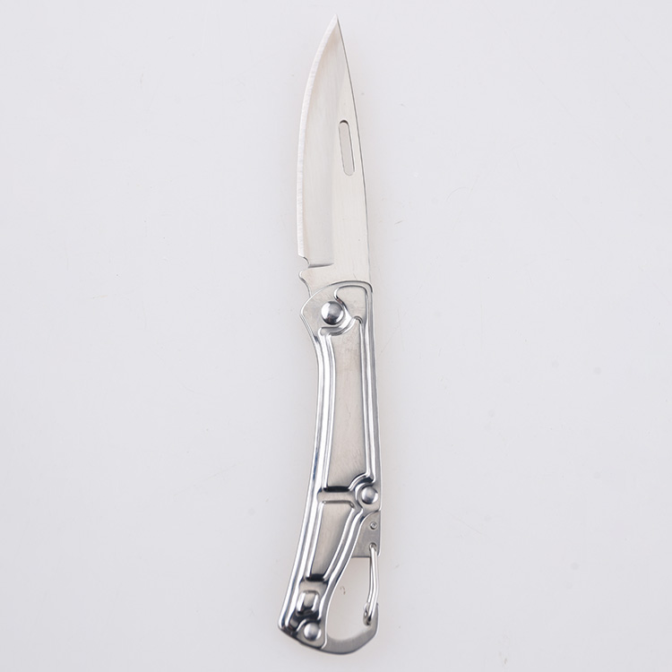 XH-2504 folding knife carabiner spring stainless steel handle s05