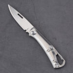 XH-2504 folding knife carabiner spring stainless steel handle s09