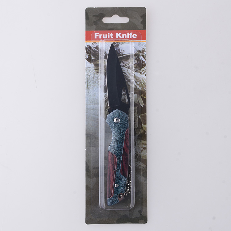 HU-2508 folding knife 3D printing low price blister card package s01