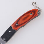 HU-2513 folding knife plastic wood color handle stock r09